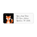 Search for woodland fox return address labels Cartoon