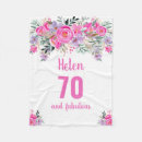 Search for 70th birthday blankets Seventy