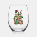 Search for christmas wine glasses Santa
