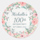 Search for 100th birthday stickers Flowers