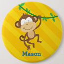 Recherche de singe drôle badges Singe de bande dessinée