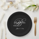 Recherche de gris assiettes en papier Monogrammé