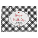Search for black and white checkered gift bags Farmhouse style