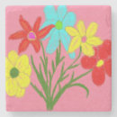 Search for flower drawing coasters Bouquet