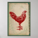 Recherche de coq rouge posters Vert