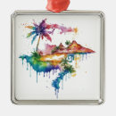 Search for aloha ornaments Watercolor