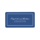 Search for blue wedding return address labels Modern
