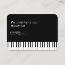 Recherche de pianist cartes visite Touches piano