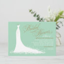 Search for mint and gold bridal shower invitations For her