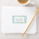 Search for blue floral return address labels Chic