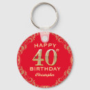 Search for 40 round keychains 40th birthday