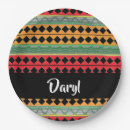 Recherche de motif africain assiettes Vert