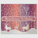 Search for snow trees wrapping paper Red