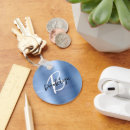 Search for blue metallic keychains Monogram initial
