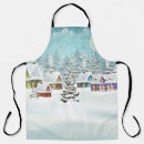Search for winter scene aprons Village