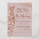 Recherche de rose gold foil anniversaire invitations Élégant