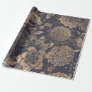 Search for black floral print wrapping paper Vintage
