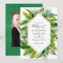Search for tropical leaves wedding invitations Beach