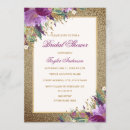Recherche de purple bridal shower invitations Floral
