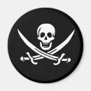 Recherche de drapeau pirate magnets Crâne et os