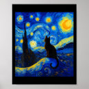 Search for starry night cat posters Modern