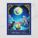 Recherche de tarot cartes postales La lune