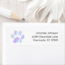 Search for paw print return address labels Cat