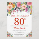 Search for red 80th birthday invitations Adult birthday party