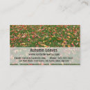Search for autumn leaves business cards Botanical