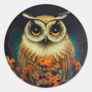 Search for autumn night stickers Owl