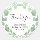 Search for bridal shower thank you stickers Eucalyptus
