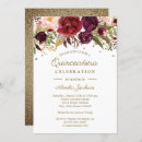 Search for red and gold quinceanera invitations Glitter