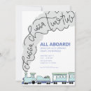 Search for two two train birthday invitations 2nd