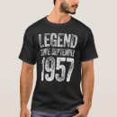 Search for born in 1957 tshirts Legend