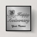 Search for 25th anniversary buttons Marriage