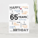 Recherche de 65 anniversaire cartes Joyeux 65e anniversaire