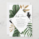Search for gold frame baby shower invitations Tropical