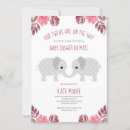 Search for floral elephant baby shower invitations Whimsical
