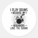 Search for funny drummer stickers Drums