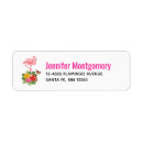 Search for pink bird return address labels Leaves