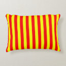 Search for red and yellow striped pillows Stripes