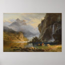 Recherche de montagnes de cascade posters Albert bierstadt