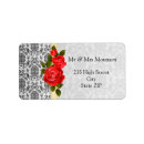 Search for black damask return address labels Engagement
