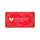 Search for cute sweet return address labels Red