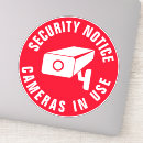 Search for business security stickers Warning