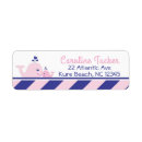 Search for nautical girl return address labels Whale