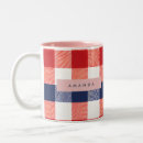 Search for blue gingham mugs Vintage