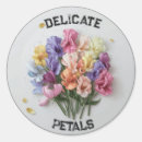 Search for sweet pea flowers stickers Delicate