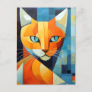 Recherche de chat abstrait cartes postales Animal