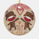 Recherche de singe de chaussette ornements Amour